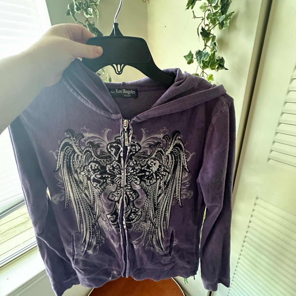 Purple Hoodie with Graphic Design